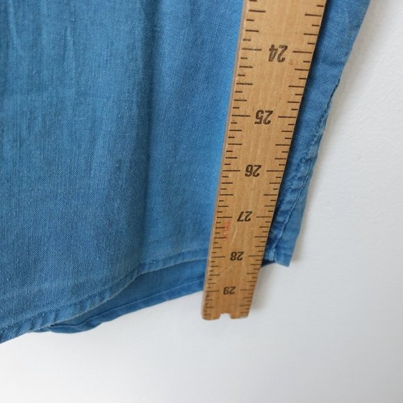 Van Heusen Shirt Mens Size X Large Blue Cotton Button Chest Pockets Casual Adult - Picture 4 of 10